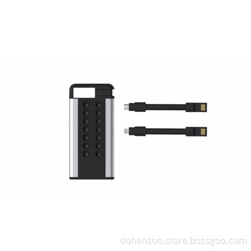 2 in 1 suction power bank 4000mAh with built-in cable for iPhone 5/6/7 plus,Samsung